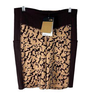 The North Face Women's XL Pull On Performance Wear Shorts Brown Beige Camo